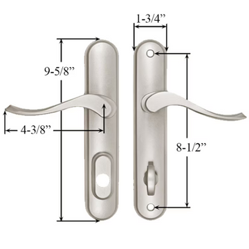 Active Handle Set 400b Right Hand Cambridge Multipoint Lock Trim, Oil Rubbed Bronze - 395112